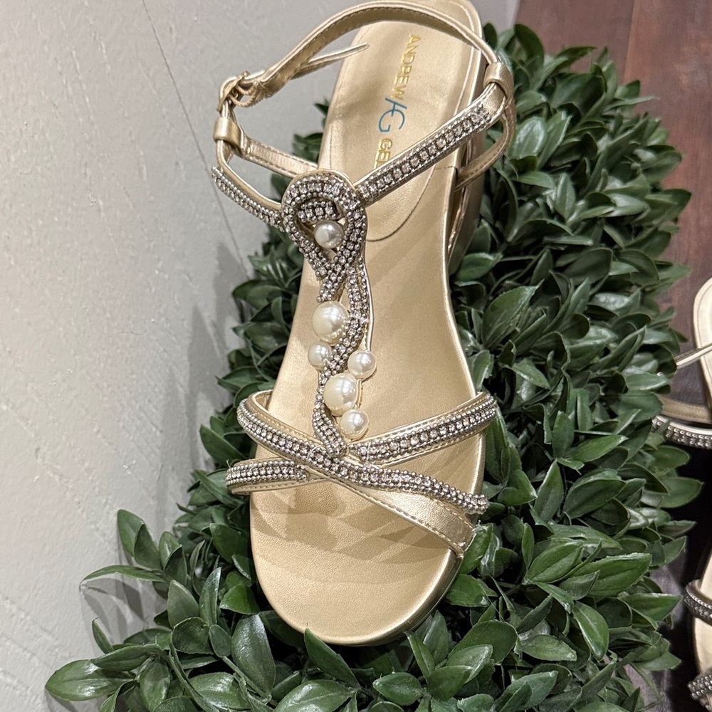 Andrew Geller Allisandra Sandal Size 8 - Picture 3 of 6